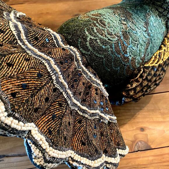 John Derian x Target Beaded Turkey Pillow Holiday Novelty Collectible Home Décor - Picture 8 of 11